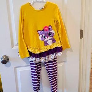 Rare Editions Racoon Set Girls Size 6